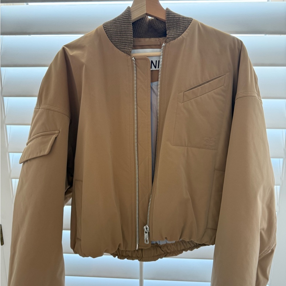 Ganni Camel Bomber Jacket